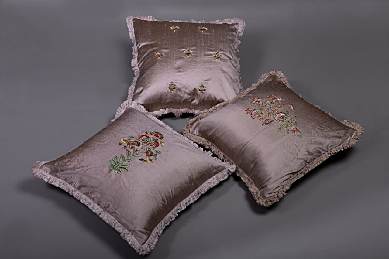 embroidered cushion