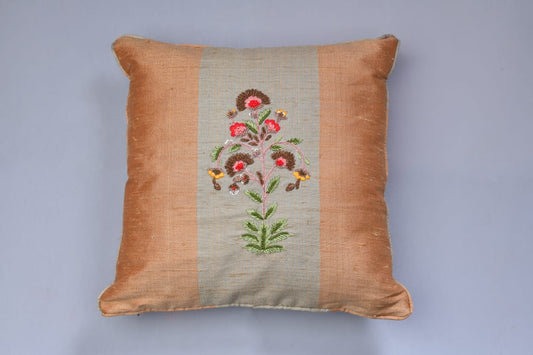 FLEUR DE SILK EMBROIDERED CUSHION